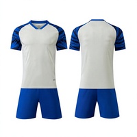 Maillot de football imprimé par sublimation 3D, personnalisable avec nom et numéro brodés, manches courtes, séchage rapide, respirant, 100% polyester, club, été