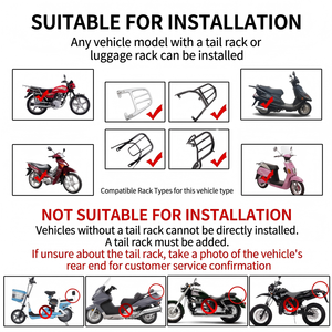 Kotak Bagasi Motor PP Ekstra Tebal 45L Cangkang Keras, Tahan Air, Anti Debu, Tas Bagasi Belakang, Lepas Pasang Cepat - Product Image 6