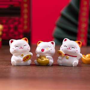 Figuras <span class=keywords><strong>de</strong></span> Gatos en Miniatura, Lindas Figuras <span class=keywords><strong>de</strong></span> Gato <span class=keywords><strong>de</strong></span> la Suerte <span class=keywords><strong>de</strong></span> Resina, Animales para Decoración <span class=keywords><strong>de</strong></span> Pasteles, Plantas y Automóviles - Product Image 4