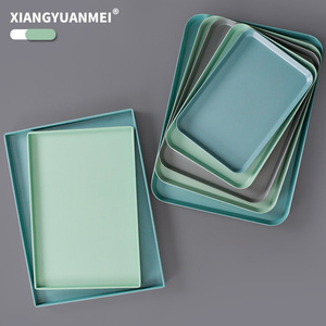 Xiangyuanmei Nordic <b>melamine</b> tableware tray, rectangular, commercial restaurant serving <b>plate</b>, imitation porcelain household - Product Image 1