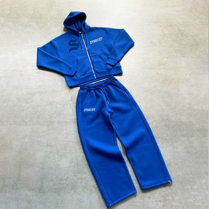 Conjunto Deportivo Personalizado, Sudadera con Cierre y Pantalones Deportivos de Pierna Recta, Traje Deportivo de Dos Piezas para Hombre - Product Image 2