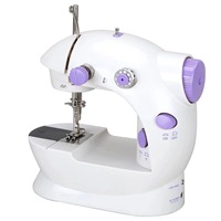 Máquina de Coser Portátil, Mini Máquina de Coser Eléctrica Doméstica para Uso en el Hogar, Máquina de Coser de Escritorio, Multifuncional