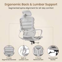Chaise de bureau ergonomique en maille de designer, vente en gros, dossier haut moderne et artistique, qualité supérieure, OEM ODM, pour la maison, le bureau et l'école