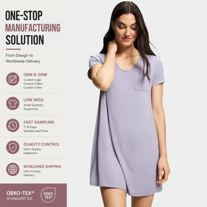 <span class=keywords><strong>Camicia</strong></span> da <span class=keywords><strong>Notte</strong></span> di Alta Qualità per <span class=keywords><strong>Donna</strong></span>, Maniche a Tre Quarti, Lunghezza al Ginocchio, Pigiama Estivo/Primaverile all'Ingrosso - Product Image 1
