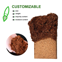 Substrat de coco sans agent pathogène, anti-compaction, s'étend à 15 gallons, blocs de coco compressés pour Tree Frog et Pac Man
