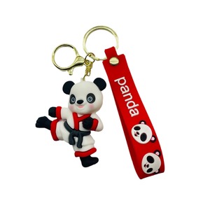 Cartoon Kung Fu Panda Keychain <strong>Funky</strong> Taekwondo Panda Doll Pendant Car Bag Keychain for Doll Machine <strong>Gift</strong> - Product Image 6