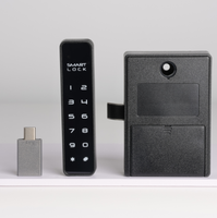 Serrure de tiroir numérique sans clé avec clavier tactile ABS et mode public, serrure intelligente à mot de passe pour casiers de bureau, portes en bois/aluminium