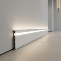 Perfil de Aluminio Arquitectónico con LED para Transición de Pared a Suelo e Iluminación Ambiental