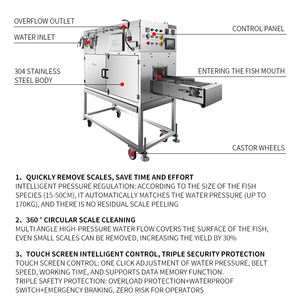 آلة إزالة قشور الأسماك الصناعية الأوتوماتيكية بالكامل للبلطي والفرخ البحري، آلة عالية الجودة لإزالة قشور الأسماك - Product Image 3