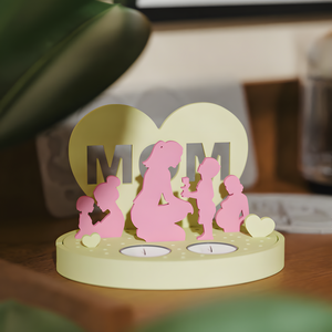 LEQU - Molde de Silicona para Portavelas, Regalo Divertido y Feliz para el Día de la Madre, Molde de Resina Decorativo 3D para Decoración del Hogar Hecha a Mano - Product Image 5