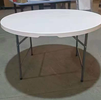 Table pliante portable en plastique HDPE à cadre en acier, gain de place, pour extérieur, jardin, patio, pique-nique, camping, cour, événements