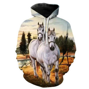 Sweat à capuche imprimé intégral pour homme, pull en polaire chaud d'hiver, sweat à capuche, motif animal de Noël, unisexe, vente en gros - Product Image 4