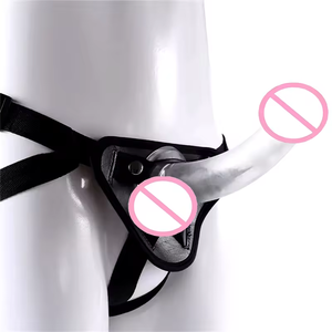 Consolador realista de estilo de correa de pene transparente de múltiples especificaciones y varios tamaños de alta calidad para parejas masculinas y femeninas homosexuales - Product Image 4