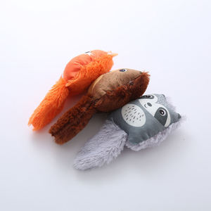Wholesale Hot Selling Cute fox Model Cartoon Squirrel Raccoon Doll Filled Sound Paper Interactive Biting Cat Mint <b>Plush</b> Toys - Product Image 3