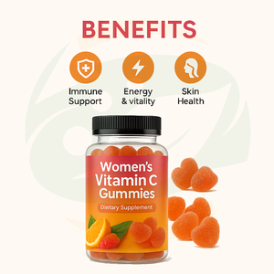 Compléments alimentaires en gommes à la vitamine C pour adultes, marque privée OEM, soutien immunitaire, antioxydant, gestion de l'énergie, certifié biologique - Product Image 3