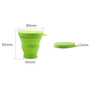 Уличная Удобная небьющаяся многоразовая Складная силиконовая чашка Силиконовая дорожная чашка - Product Image 3