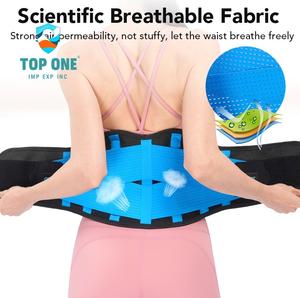 Customizable Breathable Adjustable Sweat <b>Waist</b> Trimmer <b>Belt</b> Back Support Slimming Band <b>Waist</b> Support - Product Image 3