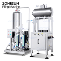 ZONESUN ZS-CF4A semi-automatique 4 têtes soda eau pétillante CO2 boisson gazeuse canettes de boisson Machine de remplissage liquide