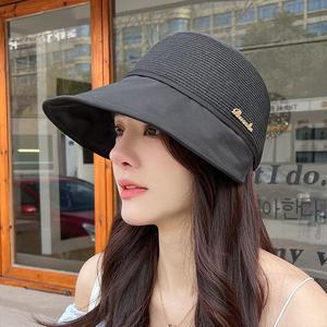 Women's Breathable Wide Brim Sun <b>Hat</b> Bucket <b>Hat</b> For Beach Travel Spring Autumn Gray - Product Image 1