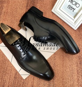 Chaussures de bureau formelles pour hommes en cuir coloré italien fait main, à bout pointu, en cuir véritable, imperméables - Product Image 5