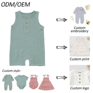 Musselin-Baby-Strampler |   100% Bio-Baumwolle Atmungsaktiver Baby-Strampler für den Sommer - Product Image 6