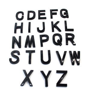 Chữ cái và số logo xe hơi mạ crôm 3D tùy chỉnh bằng nhựa ABS, tự dính, phù hiệu & nhãn dán xe hơi - Product Image 3