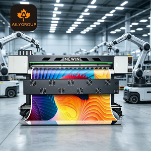 Stampante Eco-Solvente Grande Formato con Larghezza di Stampa 1800mm, Testina di Stampa <span class=keywords><strong>Epson</strong></span> I3200-E1, Stampante a Getto d'Inchiostro per Banner e Adesivi Impermeabili - Product Image 1