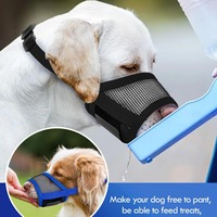 Muselière en tissu pour chien, empêche l' ingestion indiscriminée, réduit les aboiements et les morsures, design en maille respirante, anti-léchage, pour grands chiens