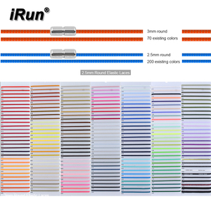 <span class=keywords><strong>IRun</strong></span>-Cordones redondos elásticos con logotipo impreso, sin atar, hebilla de Metal, cápsula, cierre rápido, para zapatos - Product Image 3