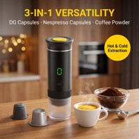 Machine à café expresso portable électrique mini sur mesure en gros, 120 ml, 2500 mAh*3, longue autonomie, pour usage extérieur