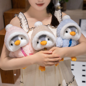 Adorable Penguin Plush Toy in Cozy <b>Hoodie</b> Soft Stuffed Animal in Multiple Colors Ideal Gift for Kids and Penguin Lovers - Product Image 3
