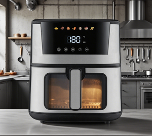 <span class=keywords><strong>Friteuse</strong></span> à <span class=keywords><strong>air</strong></span> électrique numérique moderne de haute qualité, grande capacité 5,1-6,0 L, fenêtre visible, usage domestique, best-seller, excellent rapport qualité-prix - Product Image 6