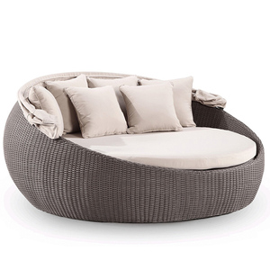 Canapé <span class=keywords><strong>lit</strong></span> de jour, canapé d'extérieur en <span class=keywords><strong>osier</strong></span> blanc, tente en rotin, <span class=keywords><strong>double</strong></span> soleil - Product Image 6