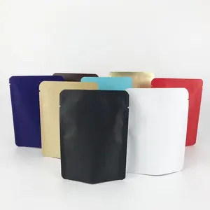 Piccolo mini pacchetto stampato puro colore in magazzino tre lati sigillati campione bustina plastique personalizzato stampato caffè sacchetto filtro