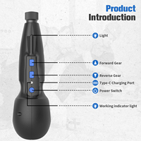 Mini tournevis électrique sans fil 68 1 rechargeable 2000 mAh 3,7 V, moteur sans balais, couple maximal 15 Nm, démontage