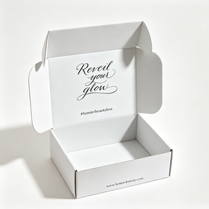 Custom Luxury Kraft Corrugated Cosmetic Mailer <b>Box</b> Packaging with Matt Lamination and Logo Printing for Skincare Beauty Products - Product Image 1