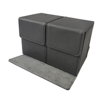 Boîte à cartes de jeu en cuir PU personnalisée, vente chaude, OEM, boîte de rangement premium en cuir PU pour jeux de cartes, boîte de jeu de cartes