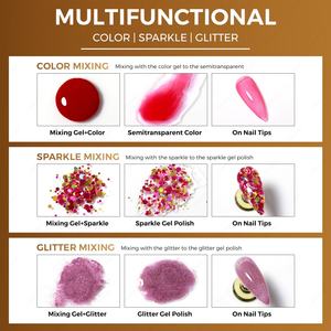 JTING - Gel Multifuncional para Mezclar Esmaltes de Uñas, Gel Transparente, Servicio OEM/ODM, Personalización Gratuita de Marca Privada, Proveedores de Gel para Uñas - Product Image 4