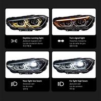 Pour BMW X1 F49 2016-2019, ensemble de phares F48, lentille de projecteur LED retrofit, DRL bicolore, clignotant
