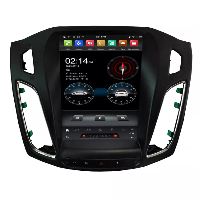 Tesla Style for Radio Android Car Bluetooth Car Radio Car Dvd Player Android Auto Electronics QLED Universal Newest Android 11