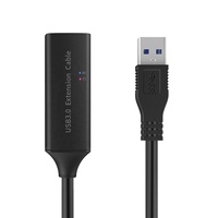 Cable de extensión usb 3,0, alta calidad, color negro, 5m, con IC RTS5411