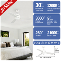 Ventilateur de plafond 1stshine 40 pouces, design élégant, moderne, pour la maison, mode été/hiver, économie d'énergie, qualité professionnelle, avec lumière