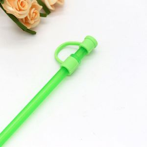 New Solid Color Eco-Friendly Eec Certified Food-Grade Silicone Straw Stoppers Dust Proof 8/10mm (0.31in) Home Use <b>Drinkware</b> - Product Image 5