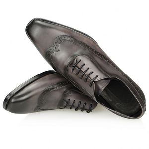 Nouvelle Arrivée Personnalisée – Chaussures Homme en Cuir Véritable Italien Peintes à la Main, Officielles, pour Affaires et Mariages, à Lacets Carrés, Légères - Product Image 2