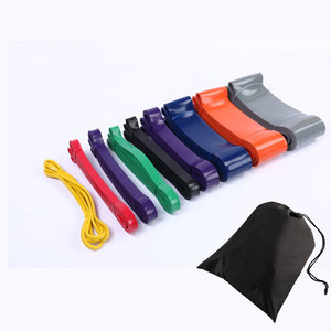 208cm Full-Body Workout Resistance Band 5 Levels of <strong>Powerband</strong> Strength Training for Pilates Fitness Latex Loop Flat Rubber Bands - Product Image 2