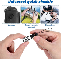 Boucle de ceinture avec caméra cachée, réglage rapide, boucle latérale en plastique, sangle pour caméra/téléphone, lanière de poignet, connecteur QD