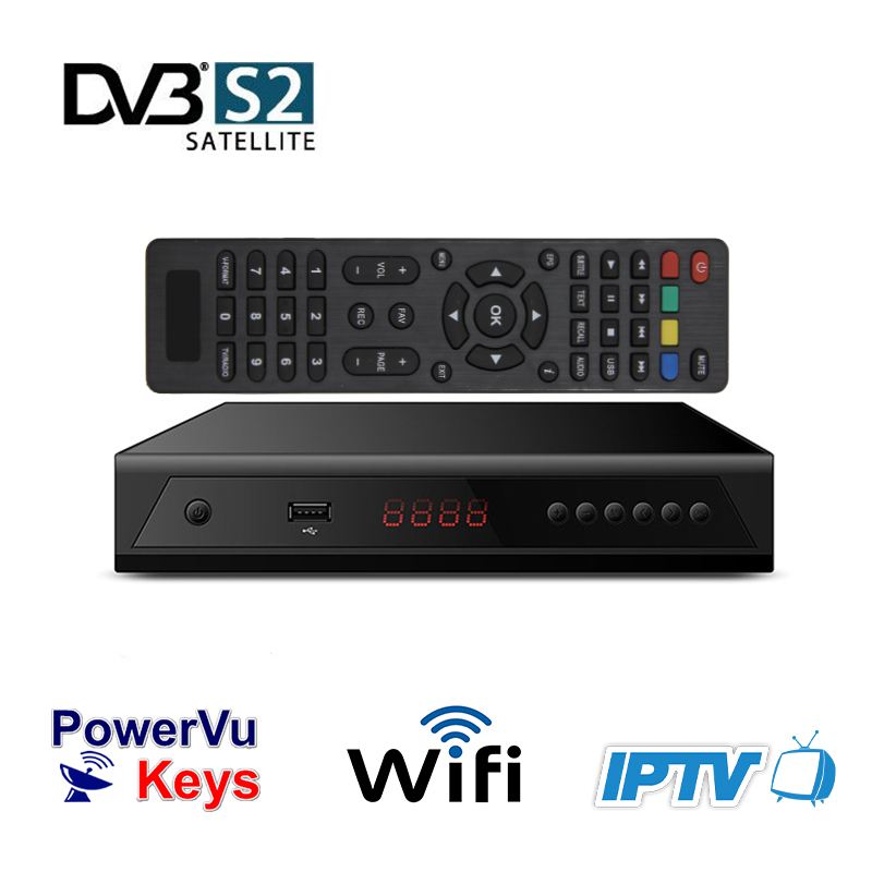 JUNUO hotsale décodeur DVB-S2 cccam bisskey mpeg4 internet wifi récepteur de télévision par satellite