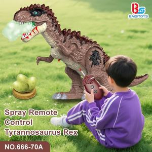 Dinosauro telecomandato per bambini deporre giocattoli con uova Spray elettrico tirannosauro Rex giocattoli sonori di simulazione di luce verde - Product Image 2