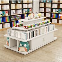 Meuble de présentation autoportant en bois robuste à 3 niveaux pour salon de beauté, présentoir d'échantillons pour supermarché, comptoir de fin de rayon