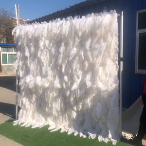 8ftx8ft 3D Đỏ Tím Trắng lông Hoa Tường Backdrop vải nhân tạo cuộn lên Hoa Tường cho đám cưới trang trí - Product Image 2